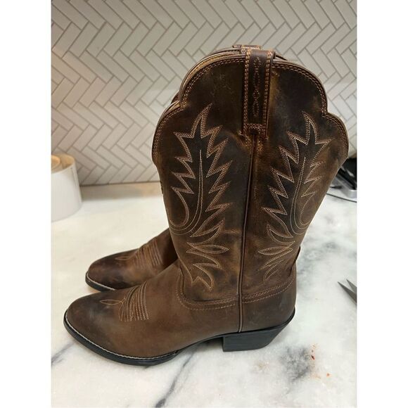 Ariat Womens Heritage R Toe Western Boots - 10001021 Size 10C open box - Picture 1 of 11